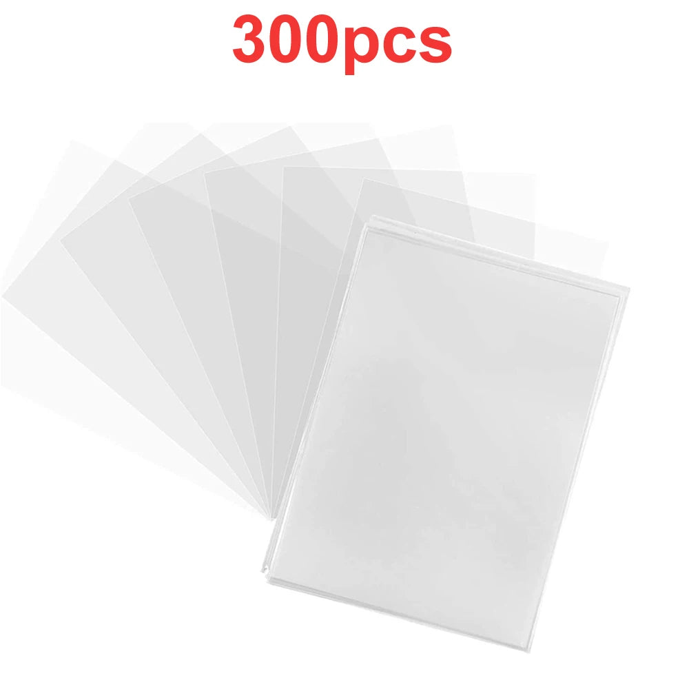 100 Pcs Transparent Playing Card Cover Clear Protector Sleeve Holder For Pokemon Board Game ID Trading Folder Photo Pouch Kit - P's One-Stop Shop 