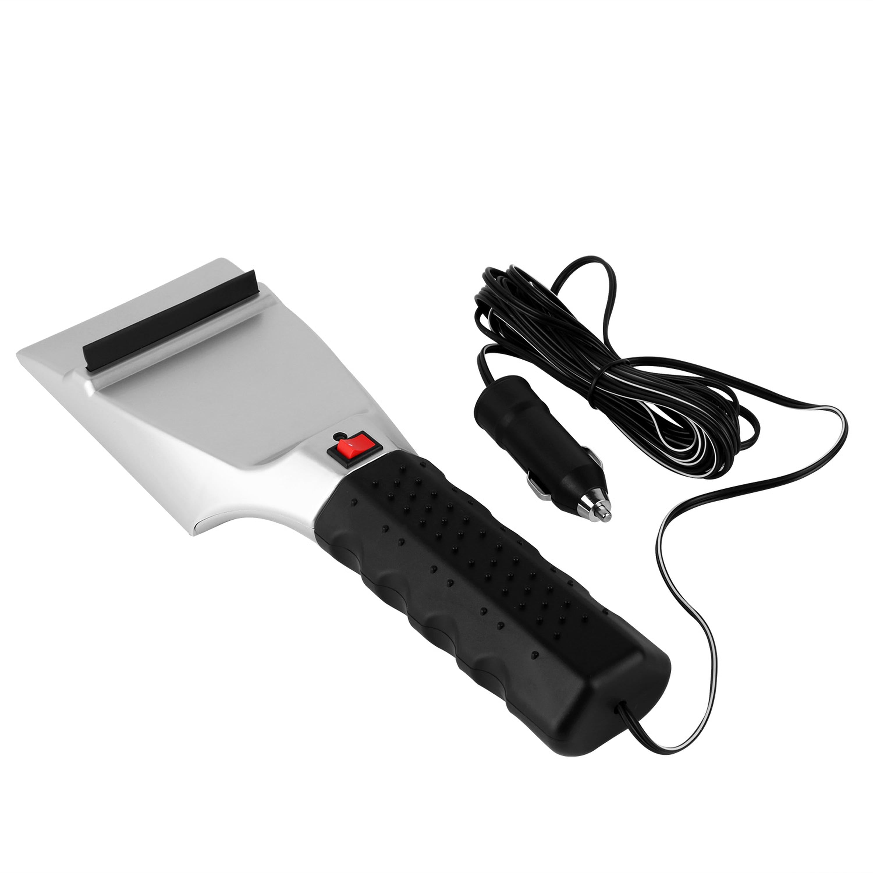 12V Car Electric Heated Ice Snow Scraper Window Ice Remover w/Squeegee 14FT Cable - P's One-Stop Shop 