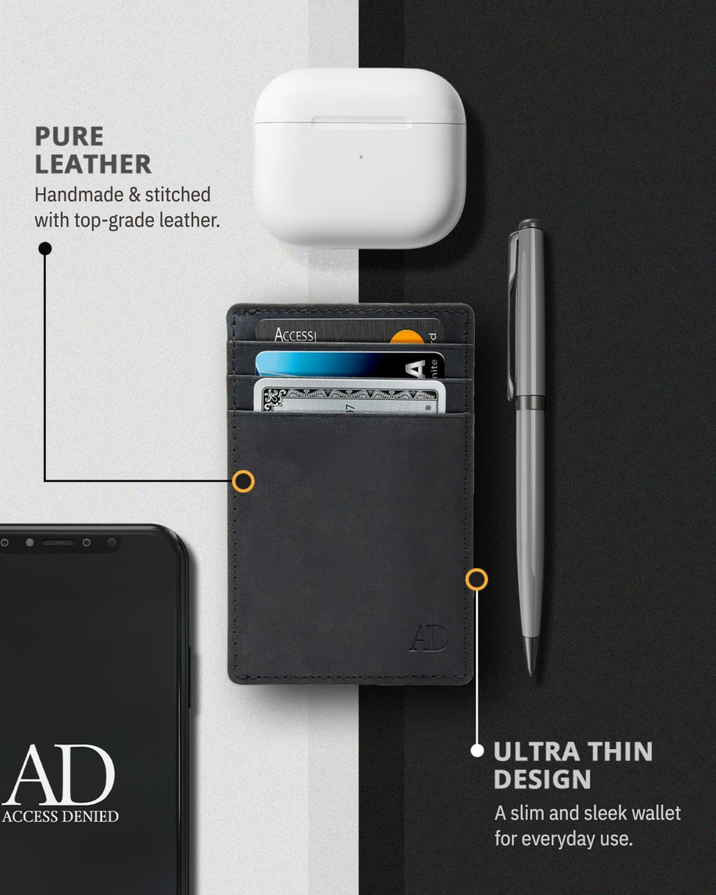 Porta Carte Sottile e Minimalista