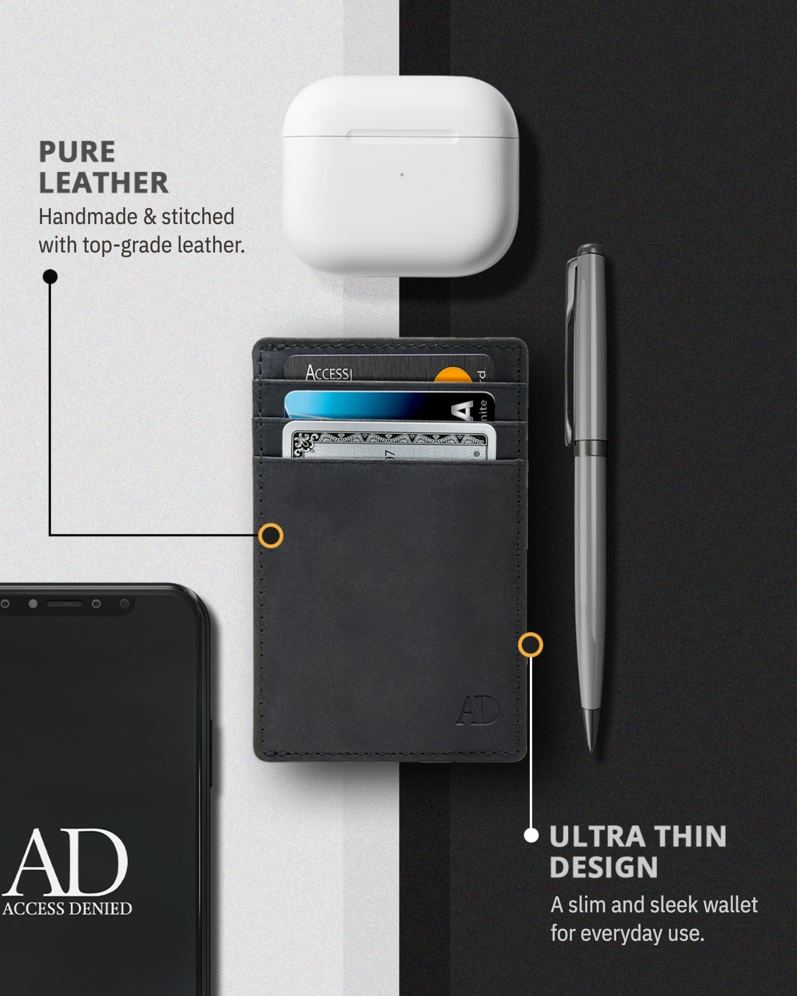 Porta Carte Sottile e Minimalista