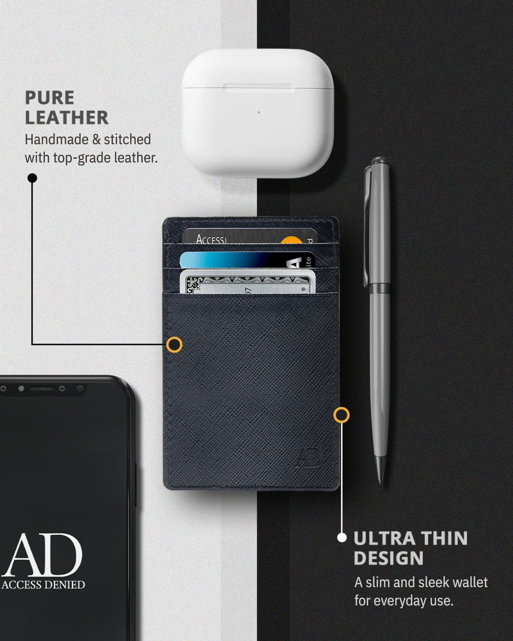 Porta Carte Sottile e Minimalista