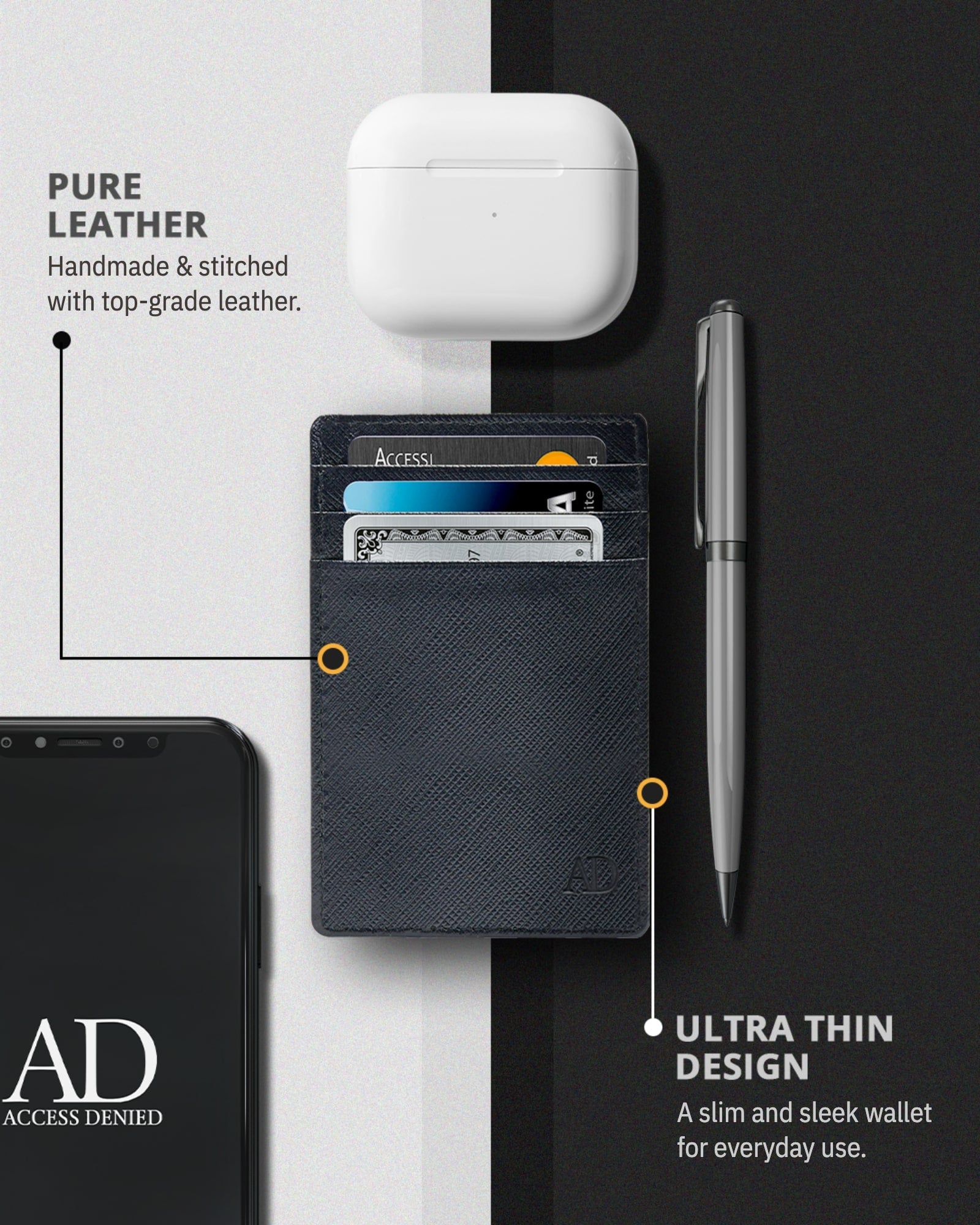 Porta Carte Sottile e Minimalista
