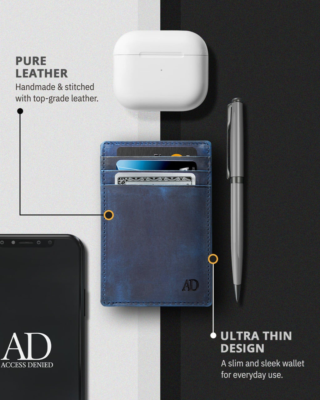 Porta Carte Sottile e Minimalista
