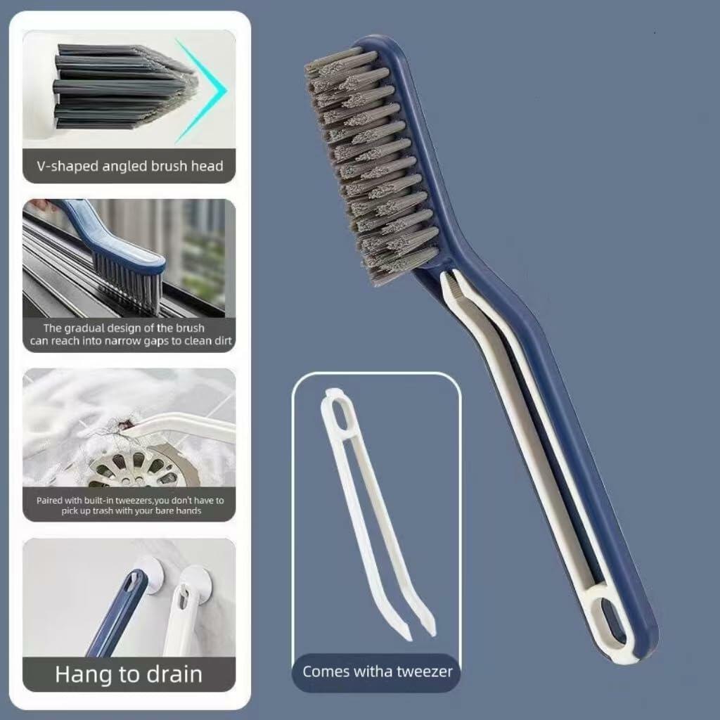 2PCS Window Groove Cleaning Brush V Shape Multifunctional White - P's One-Stop Shop 
