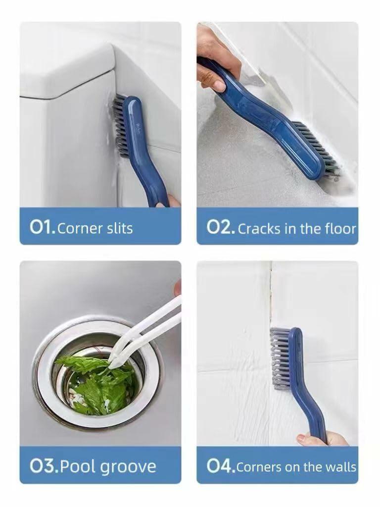 2PCS Window Groove Cleaning Brush V Shape Multifunctional White - P's One-Stop Shop 