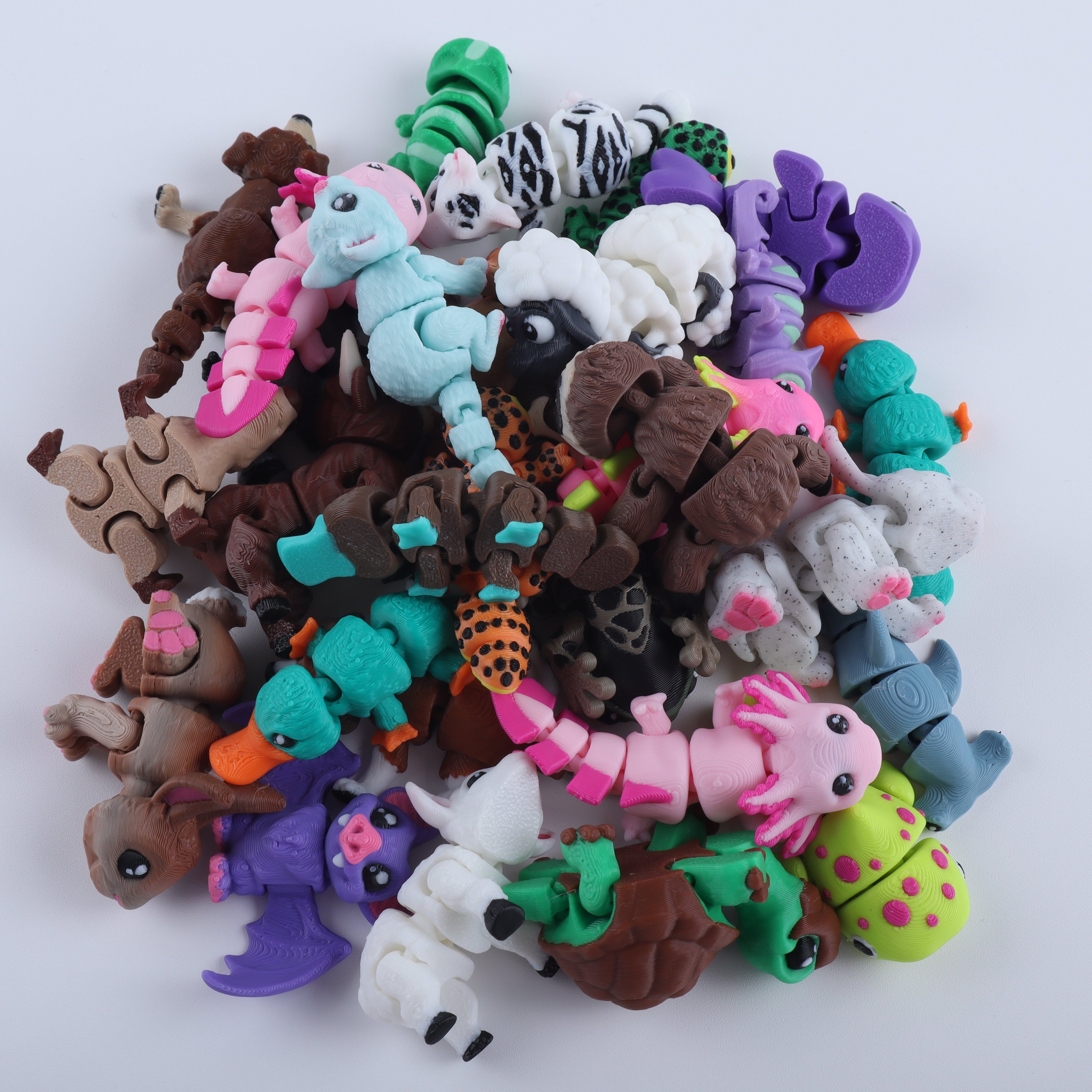3D Printed Mini Fidget Creature Toy Pack – Sensory Goodie Bag Gift Set - P's One-Stop Shop 
