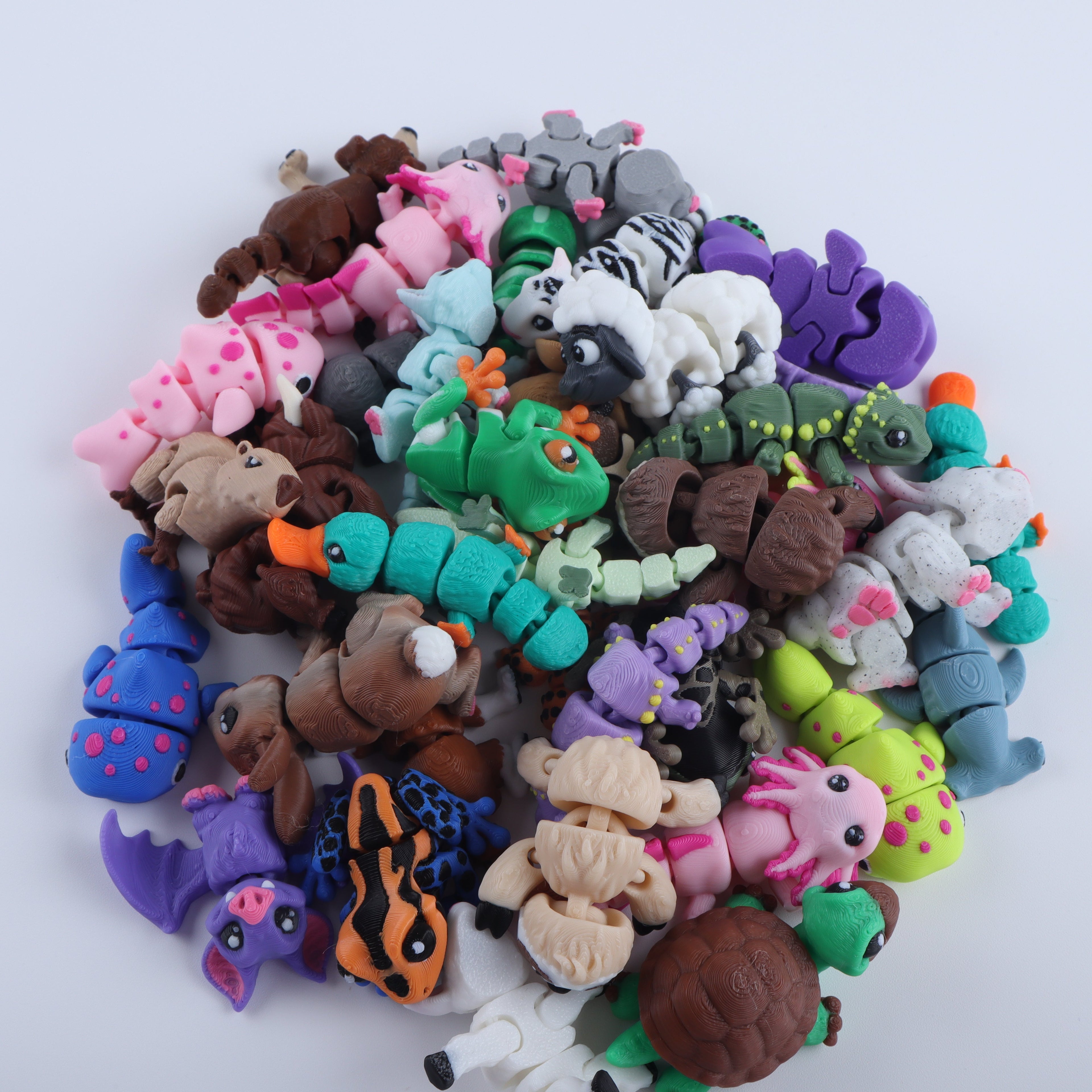 3D Printed Mini Fidget Creature Toy Pack – Sensory Goodie Bag Gift Set - P's One-Stop Shop 