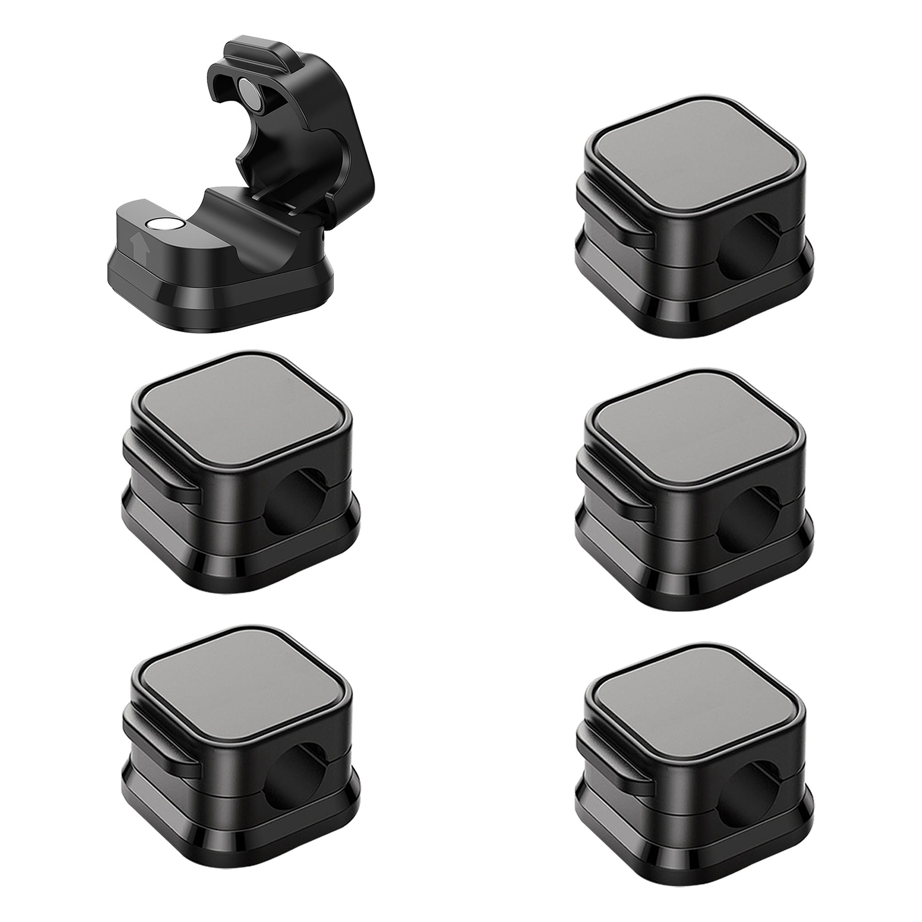 6 Pack Magnetic Cable Clips Magnetic Cord Organizer Adhesive Wire Holder For Home Office Car Desk Nightstand Wall - P's One-Stop Shop 