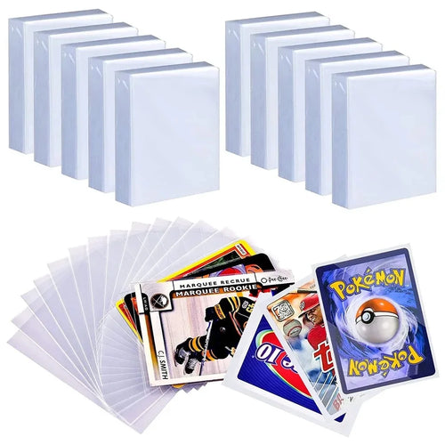 600pcs Hard Card Sleeves And Soft Card Holder Covered With Protective Filmclear Trading Protectors For Pokmone Football Gamecard - P's One-Stop Shop 