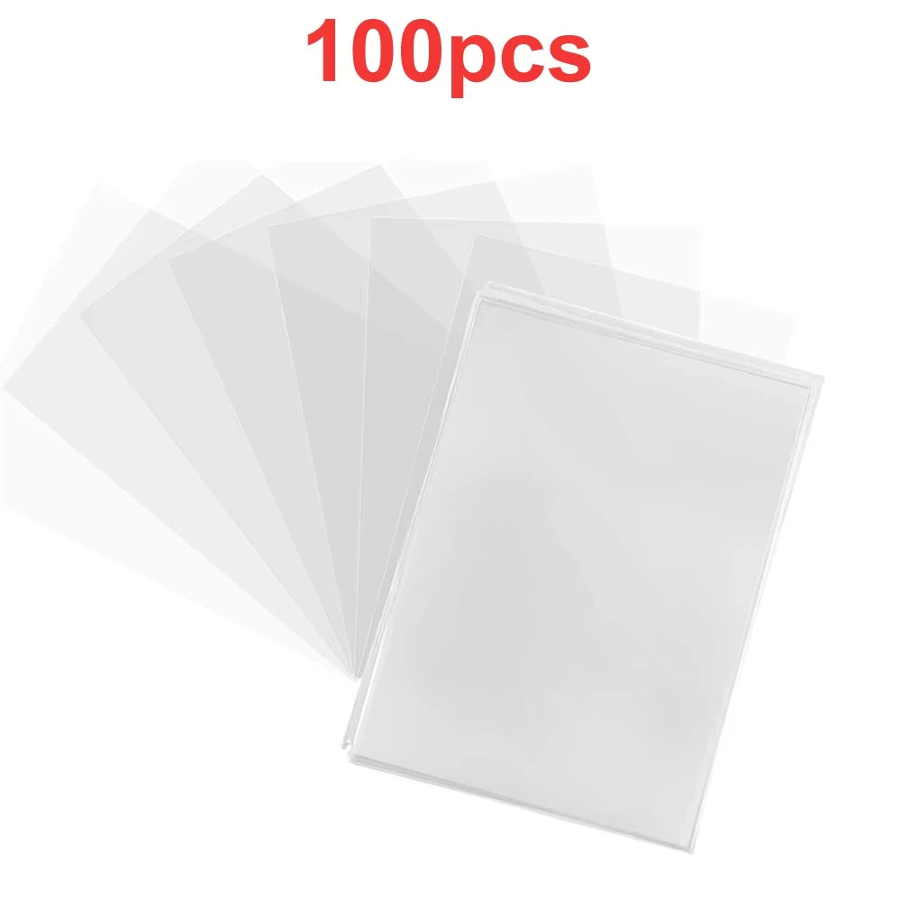 600pcs Hard Card Sleeves And Soft Card Holder Covered With Protective Filmclear Trading Protectors For Pokmone Football Gamecard - P's One-Stop Shop 