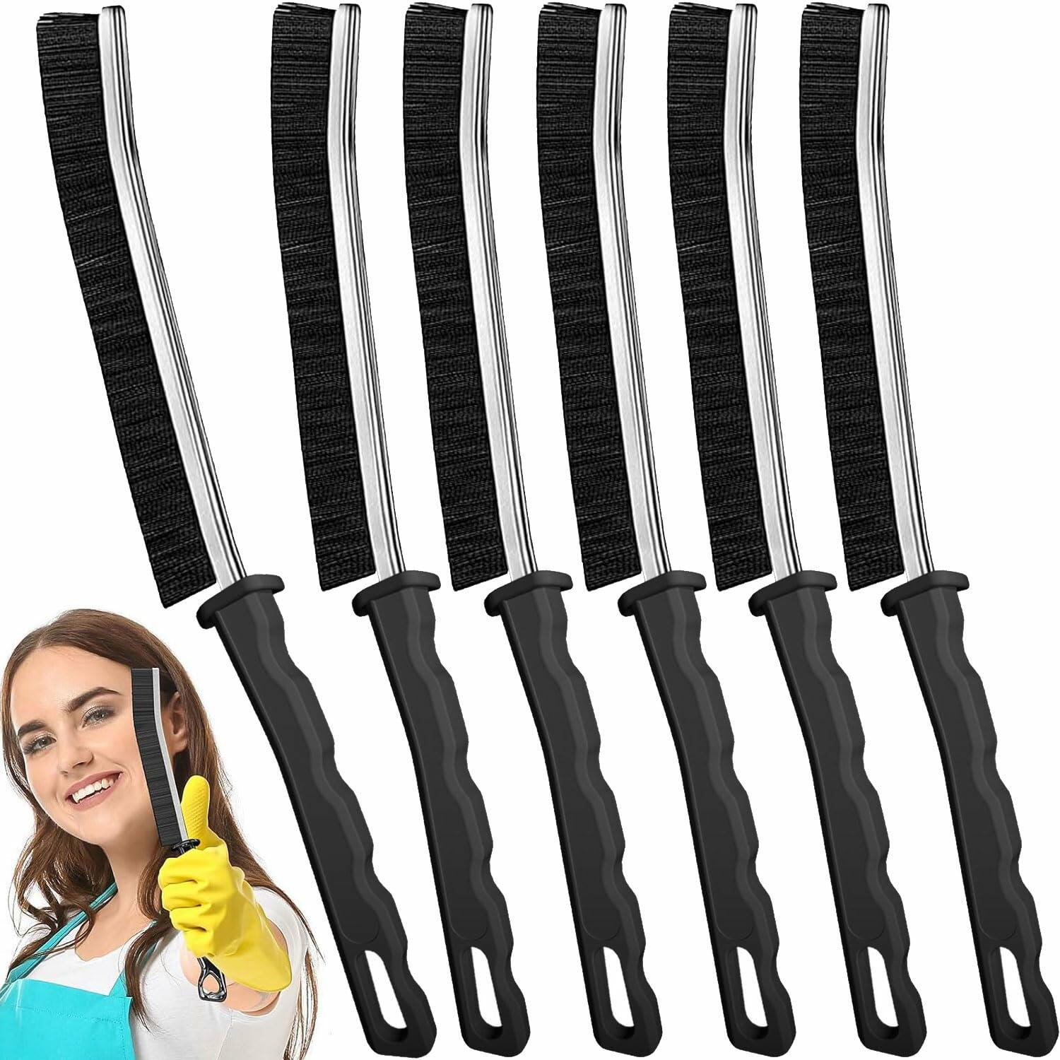 AUDELN Crevice Cleaning Brush 6pcs Hard Bristle Shower Bathroom Tools - P's One-Stop Shop 