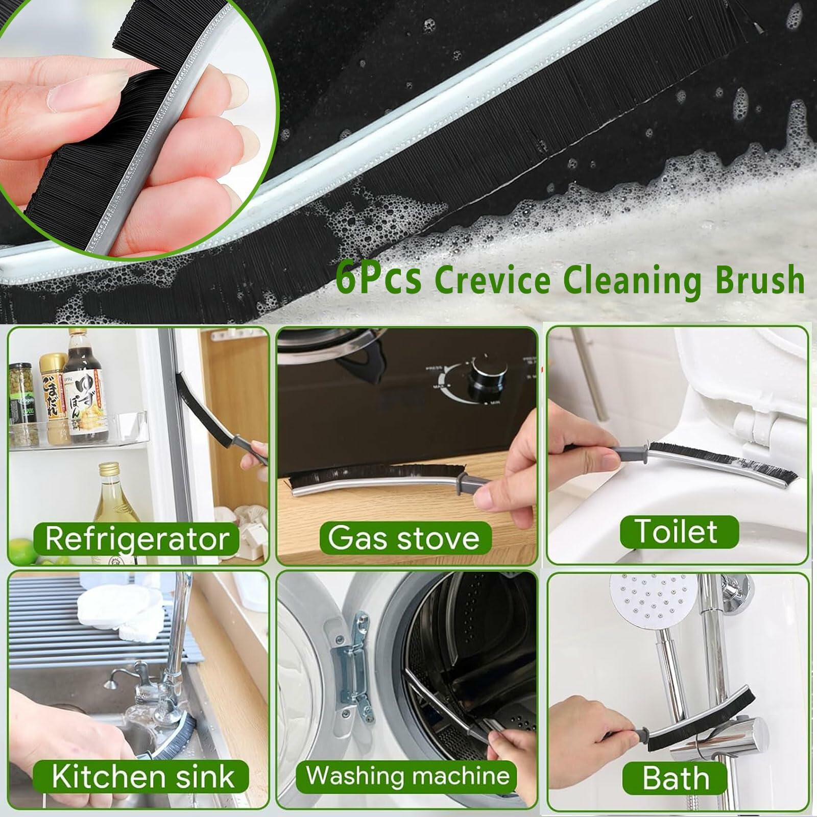 AUDELN Crevice Cleaning Brush 6pcs Hard Bristle Shower Bathroom Tools - P's One-Stop Shop 