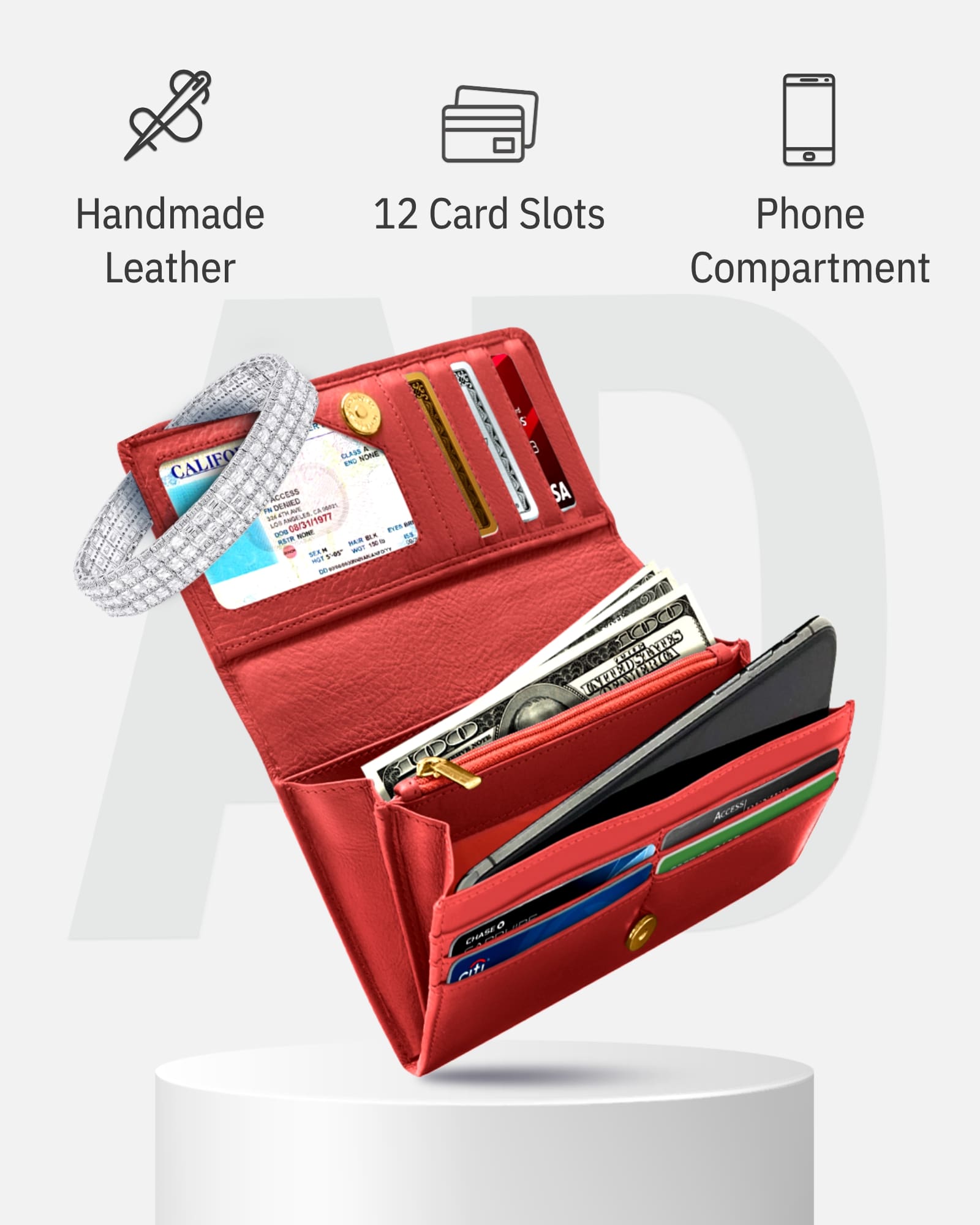 Accordion Clutch Wallet - P's One-Stop Shop 