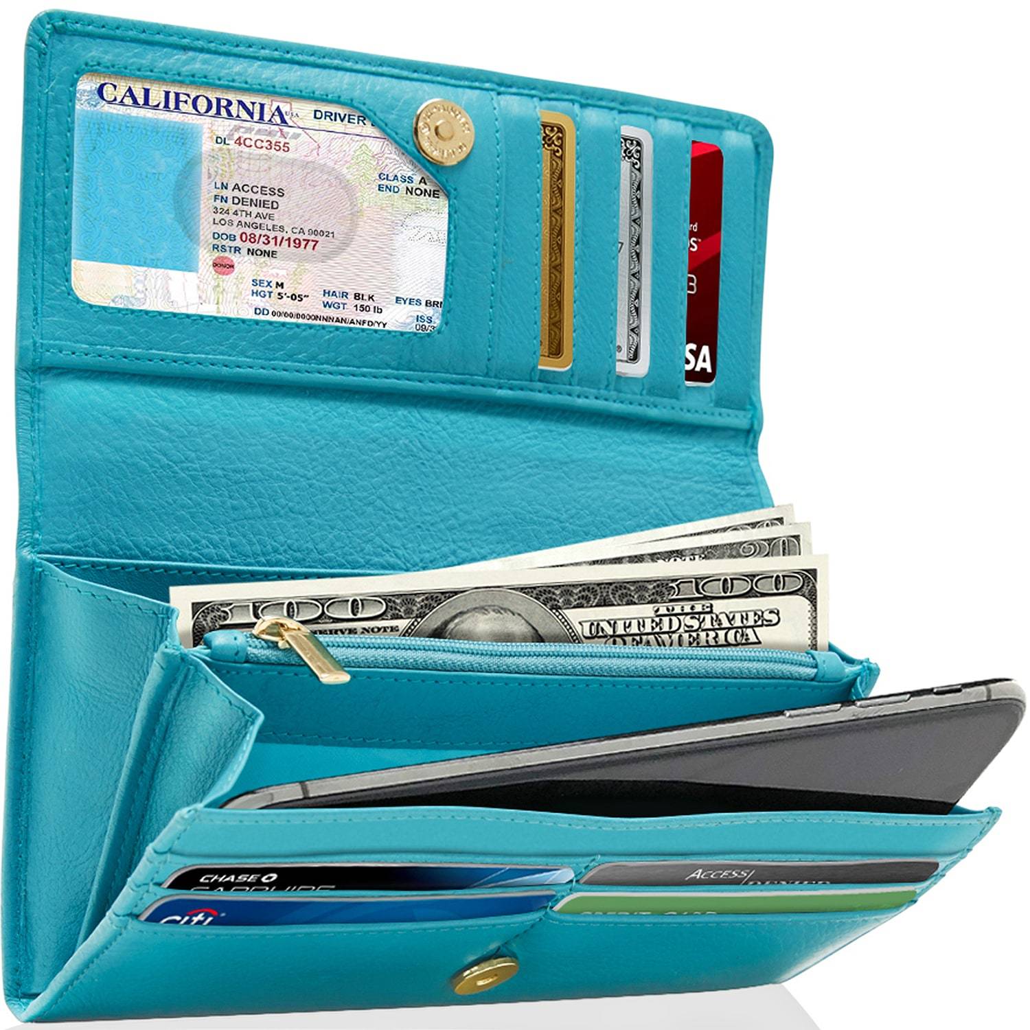 Accordion Clutch With Removable Checkbook Holder - P's One-Stop Shop 
