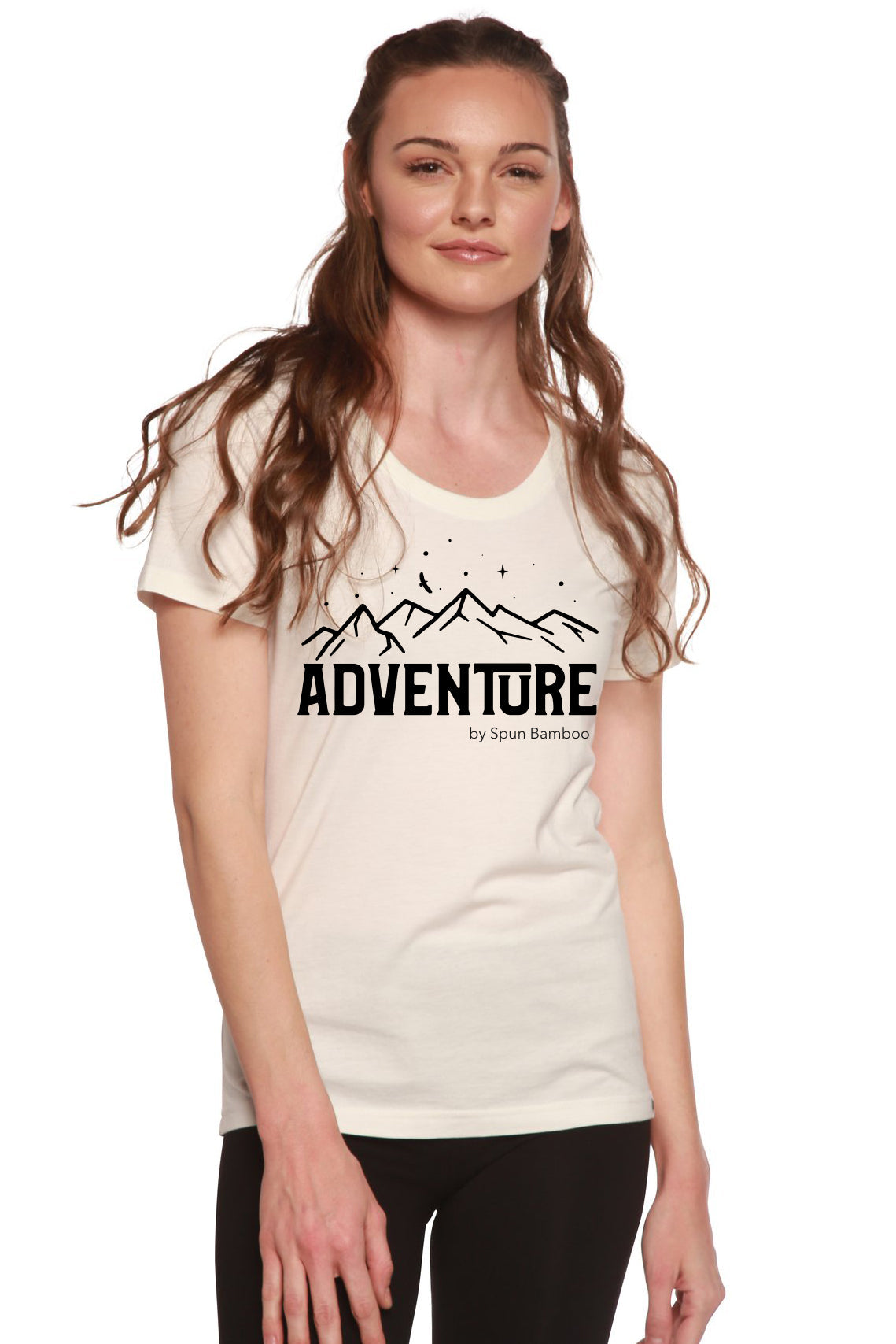 Adventure Printed Women's Bamboo/Cotton Short Sleeve Scoop Neck T-Shirt - P's One-Stop Shop 
