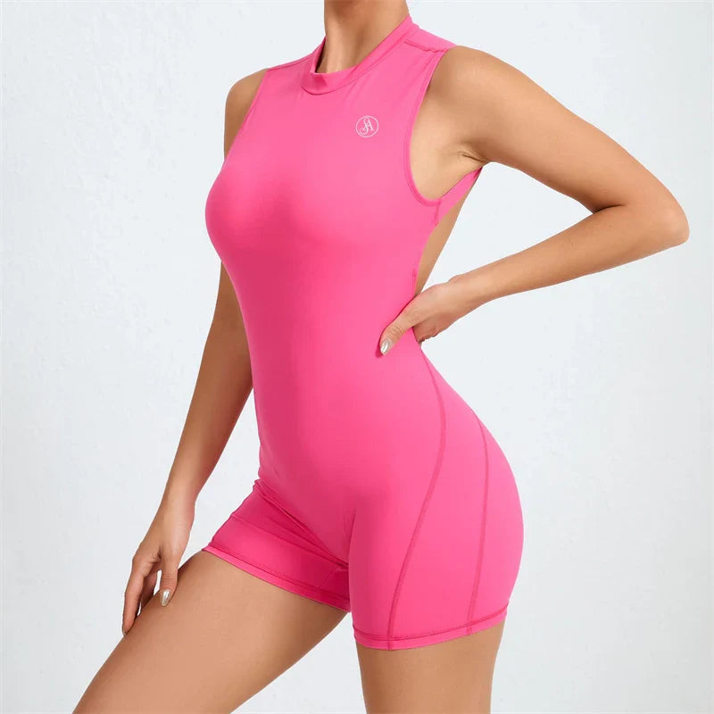 Allure Women's Backless Sport Jumpsuit Playsuit - P's One-Stop Shop 