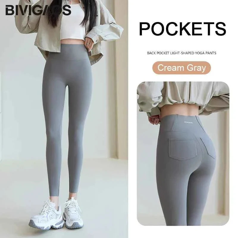 BIVIGAOS Women's Sharkskin Leggings - White - P's One-Stop Shop 