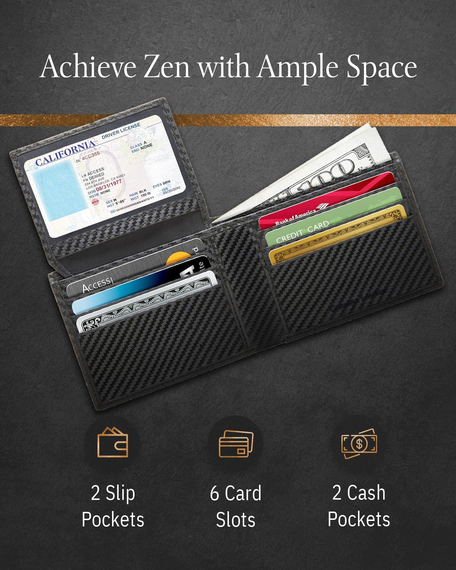 Bifold Wallet With Flip-Up ID Window - P's One-Stop Shop 