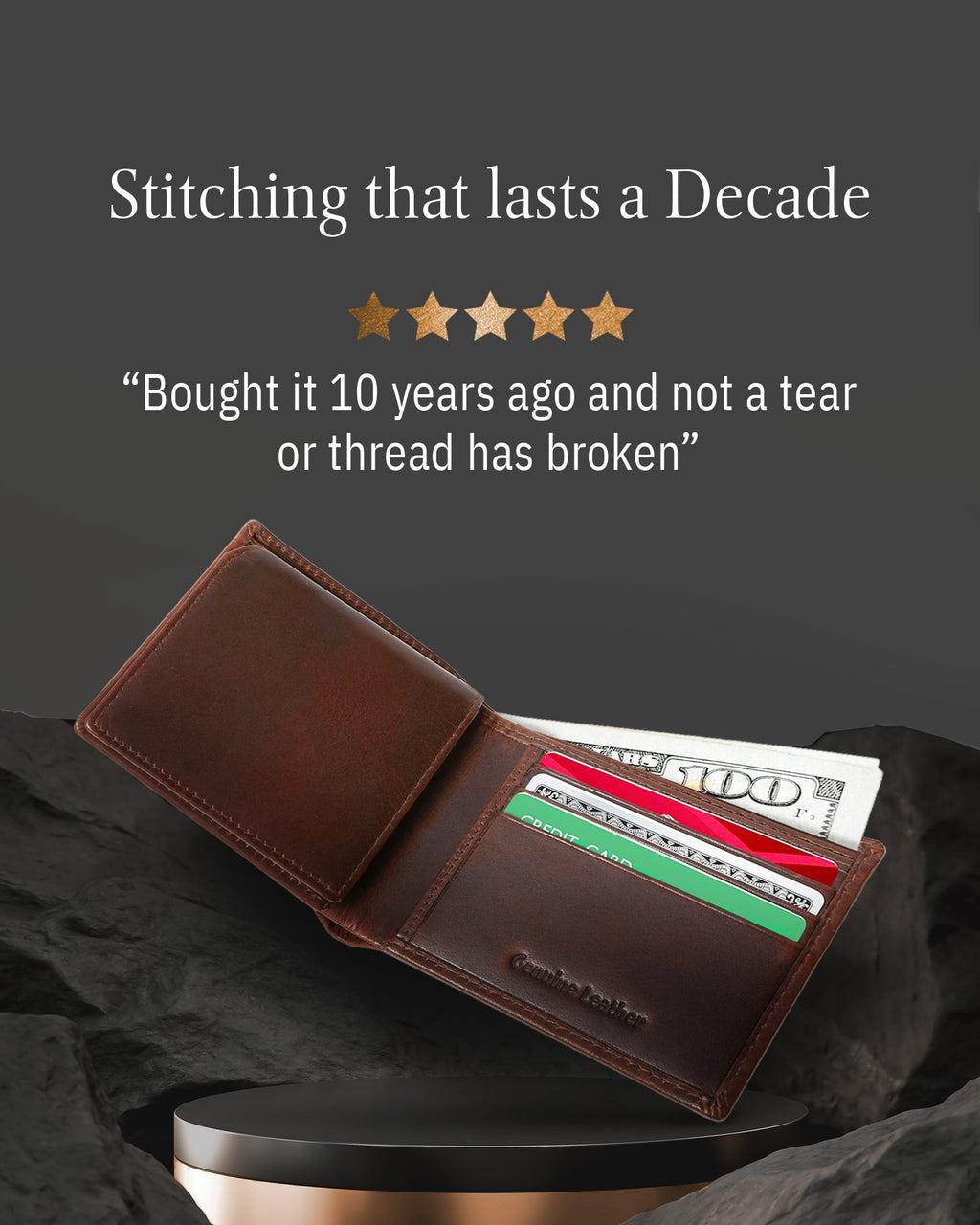 Bifold Wallet With Flip-Up ID Window - P's One-Stop Shop 