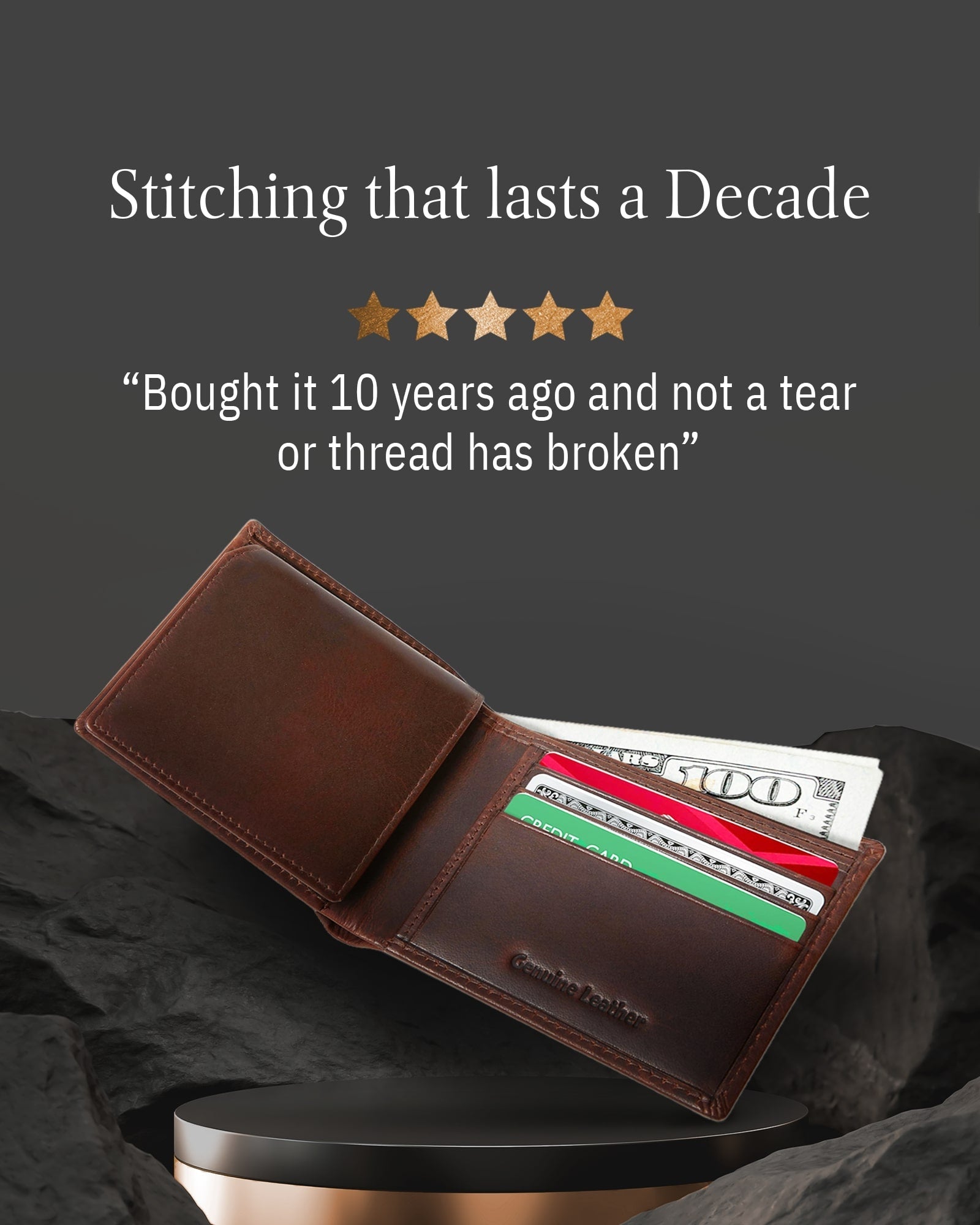 Bifold Wallet With Flip-Up ID Window - P's One-Stop Shop 