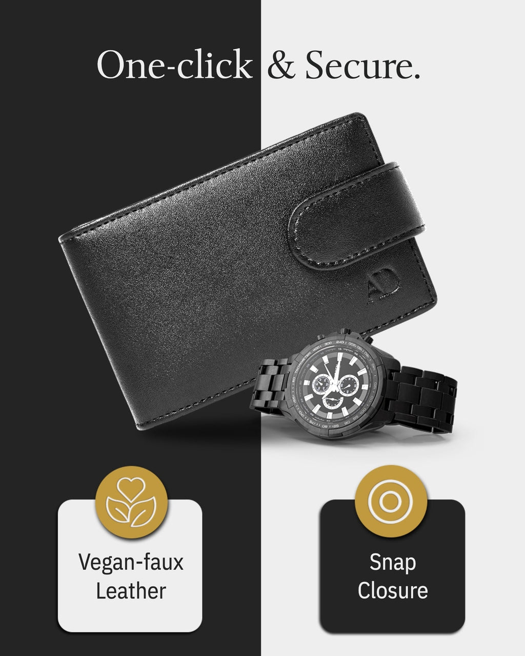 Bifold Wallet With Removable Money Clip Snap Closure - P's One-Stop Shop 