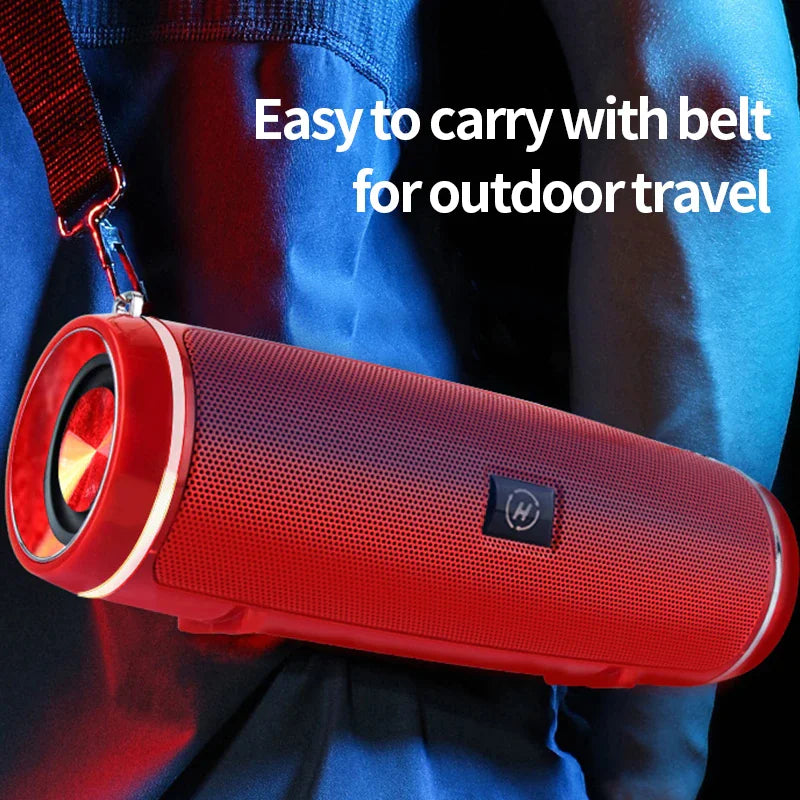 Bluetooth 5.1 Speaker Wireless Waterproof Outdoor Stereo LOUD Bass USB/TF Strap - P's One-Stop Shop 