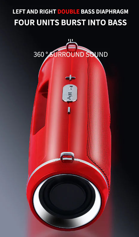Bluetooth 5.1 Speaker Wireless Waterproof Outdoor Stereo LOUD Bass USB/TF Strap - P's One-Stop Shop 