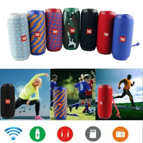 Bluetooth Speaker Wireless Waterproof Outdoor Stereo Bass USB/TF/FM Radio LOUD - P's One-Stop Shop 