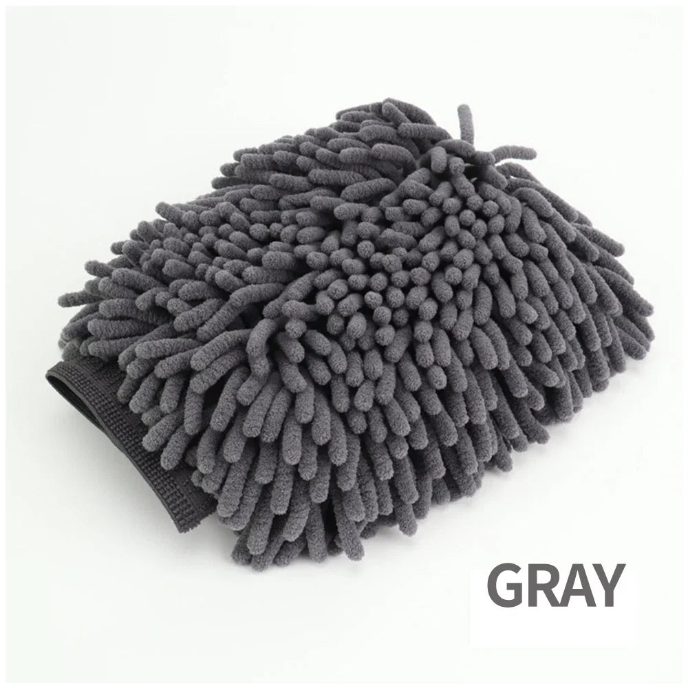 Car Wash Gloves Chenille Glove Plush Rags Thickened double-sided Car Supplies Cleaning Tools Auto Acessories Car Detailing - P's One-Stop Shop 