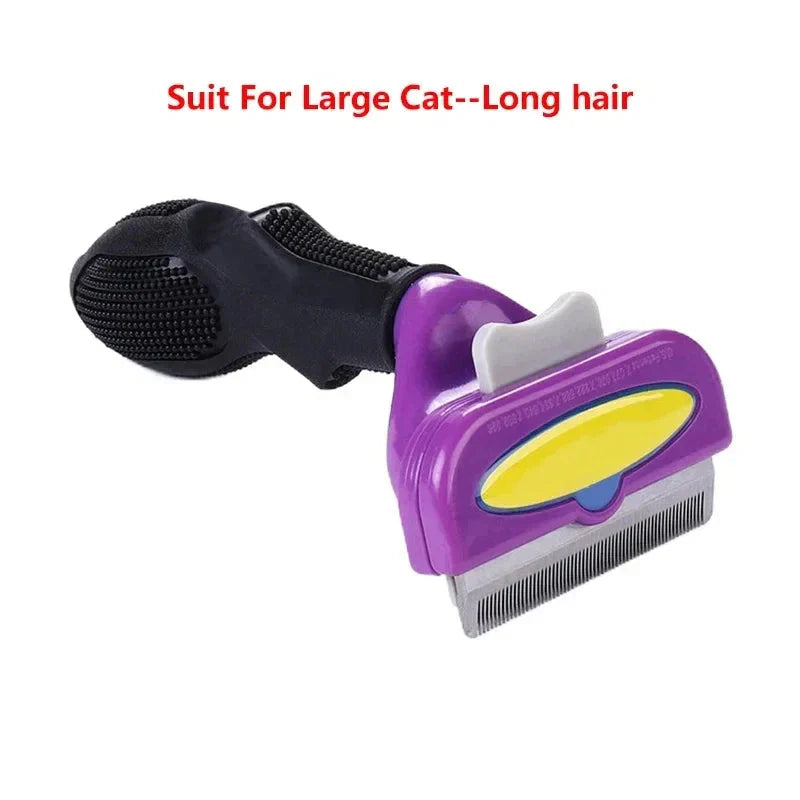 Cat & Dog Hair Removal Comb – Professional Grooming Brush for Shedding Control, Massage & Cleaning | Stainless Steel Deshedding Tool - P's One-Stop Shop 