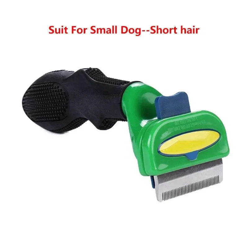 Cat & Dog Hair Removal Comb – Professional Grooming Brush for Shedding Control, Massage & Cleaning | Stainless Steel Deshedding Tool - P's One-Stop Shop 