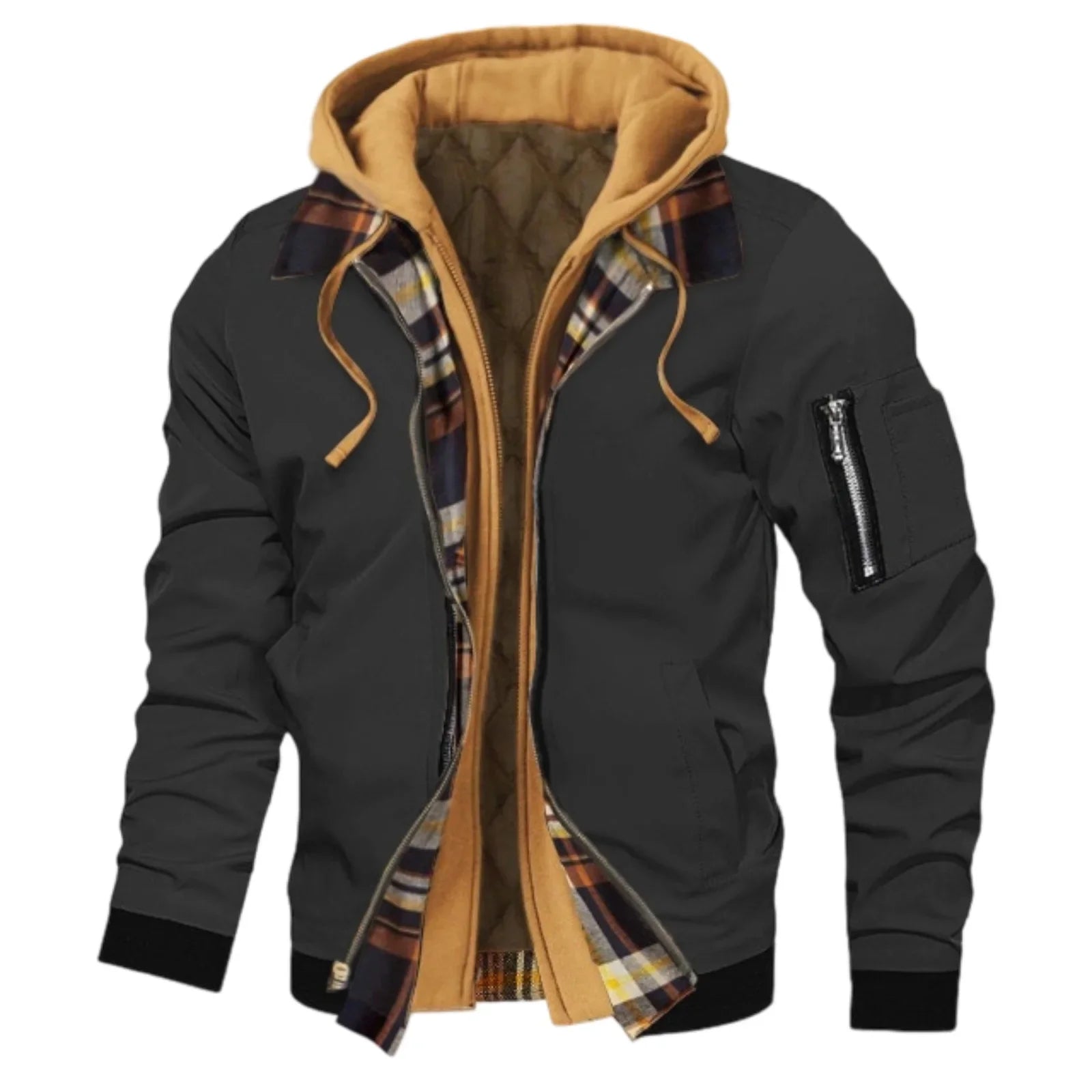ChillGuard Men's Hooded Jacket - Stylish Two-in-One - P's One-Stop Shop 