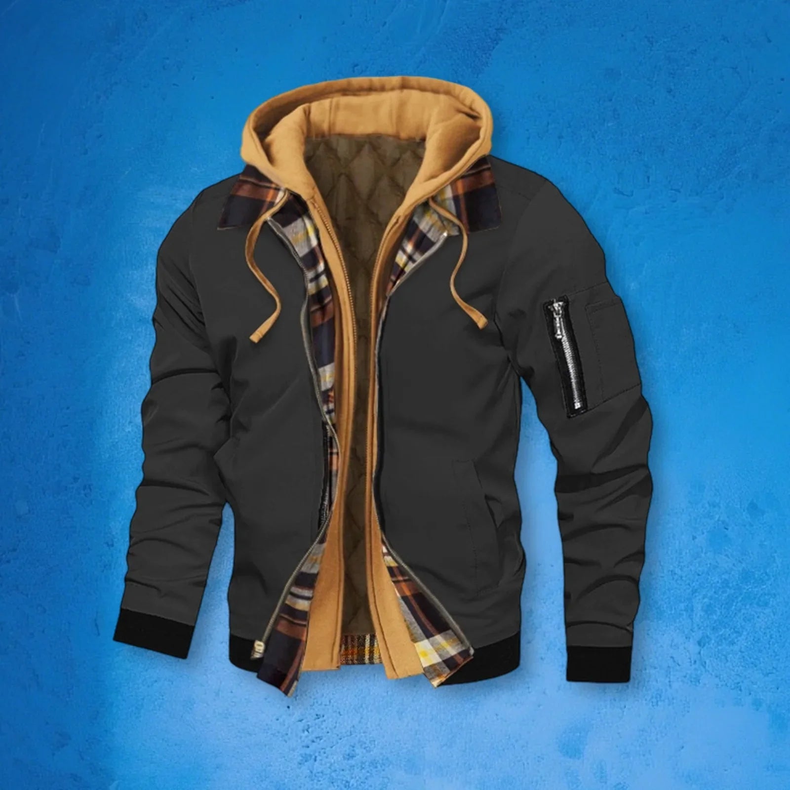 ChillGuard Men's Hooded Jacket - Stylish Two-in-One - P's One-Stop Shop 