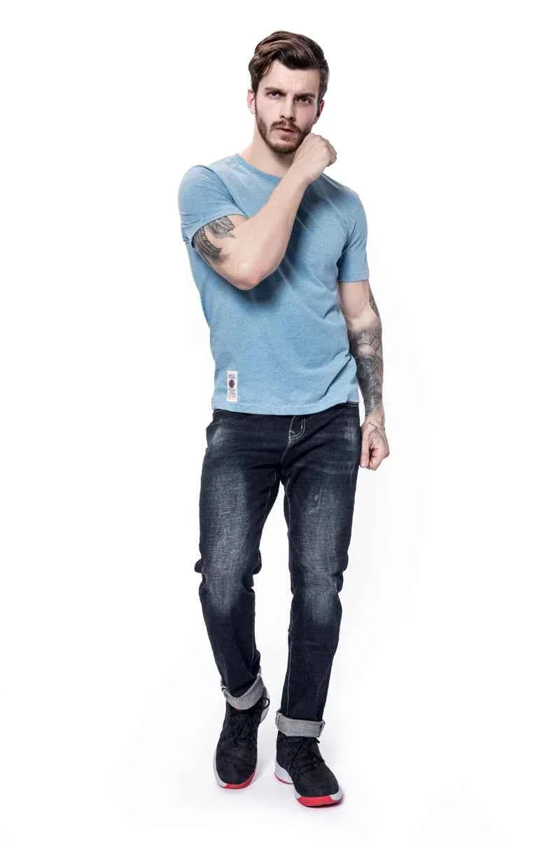 Classic Cotton Men's Solid O-Neck Tee - P's One-Stop Shop 