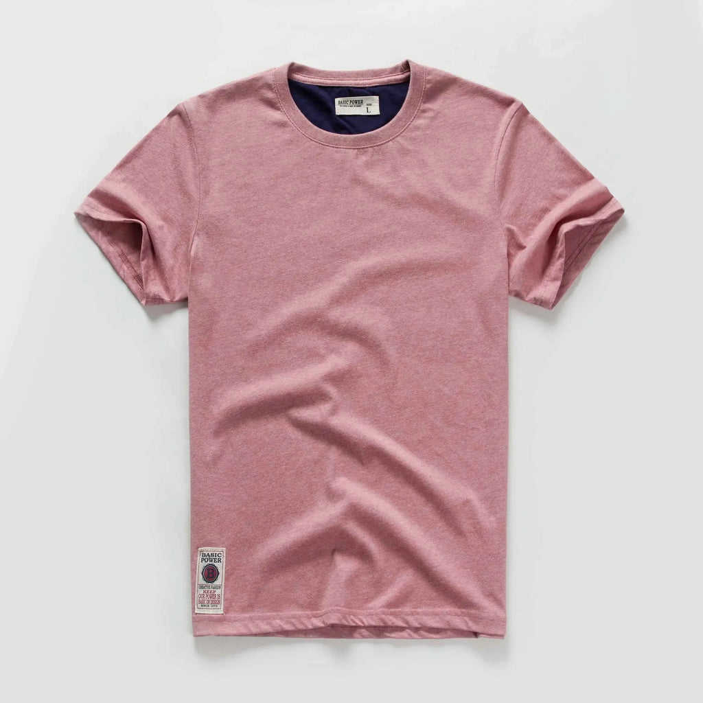 Classic Cotton Men's Solid O-Neck Tee - P's One-Stop Shop 