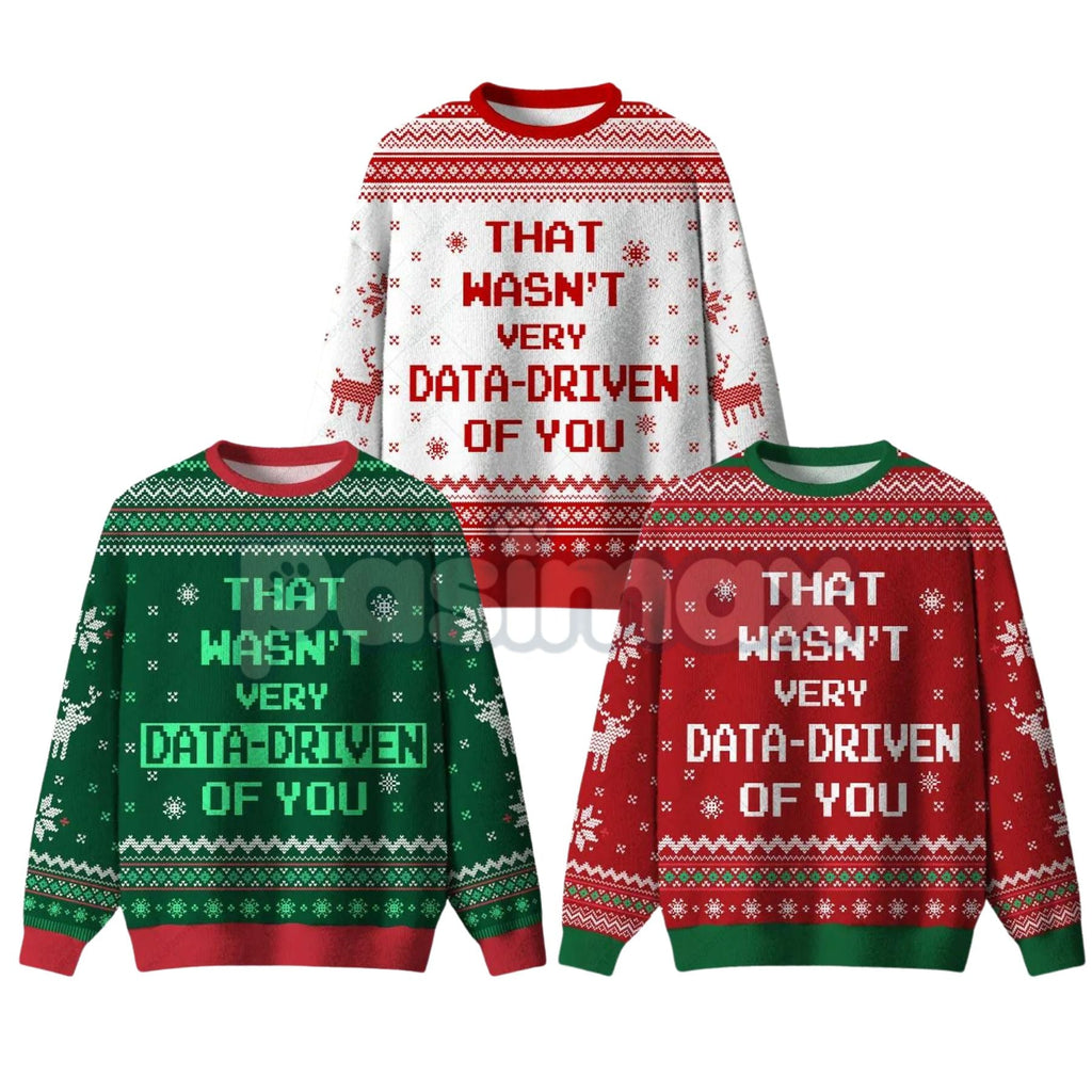 Classic Geek Style Ugly Christmas Sweater – Cozy Crew Neck Knit Jumper, Perfect Holiday Gift for Men & Women - P's One-Stop Shop 