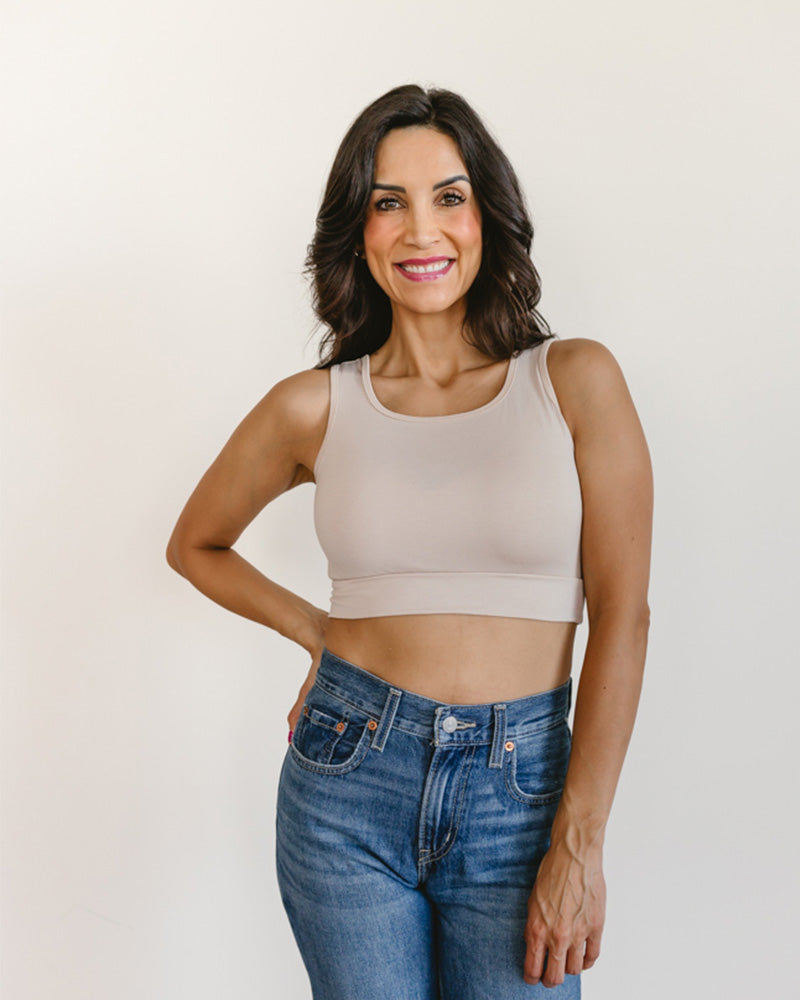Classic Wide Strap Tank Halftee - P's One-Stop Shop 