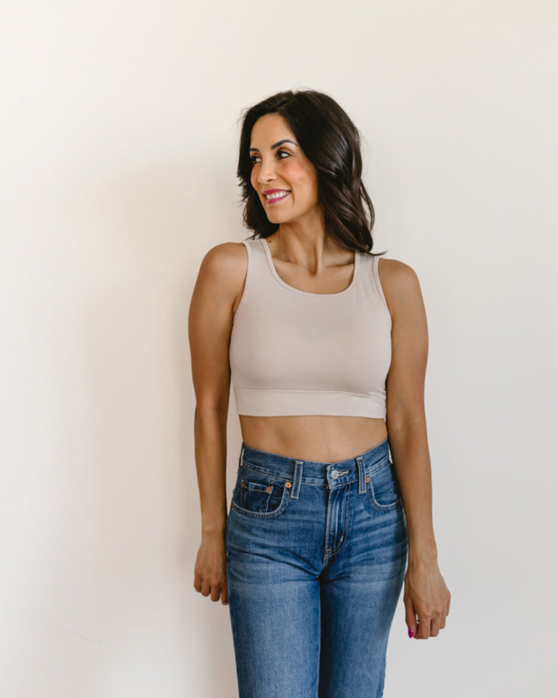 Classic Wide Strap Tank Halftee - P's One-Stop Shop 