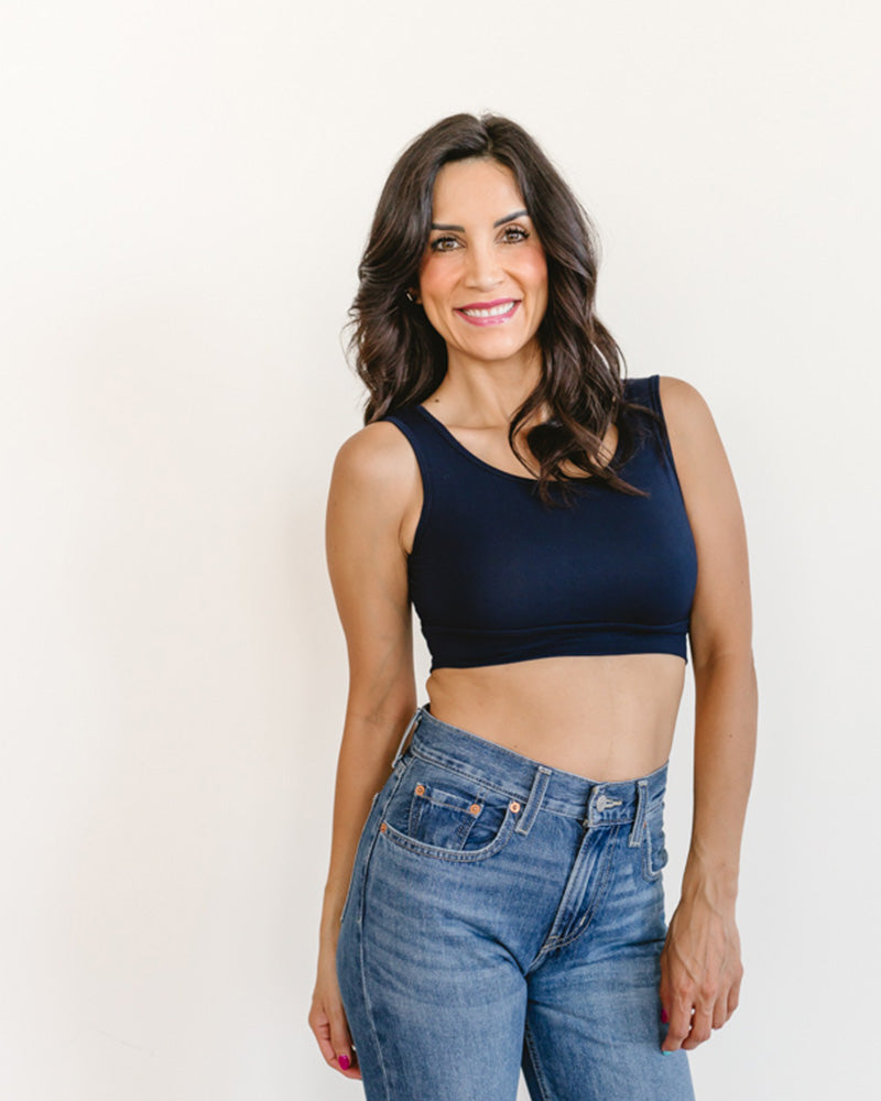 Classic Wide Strap Tank Halftee - P's One-Stop Shop 