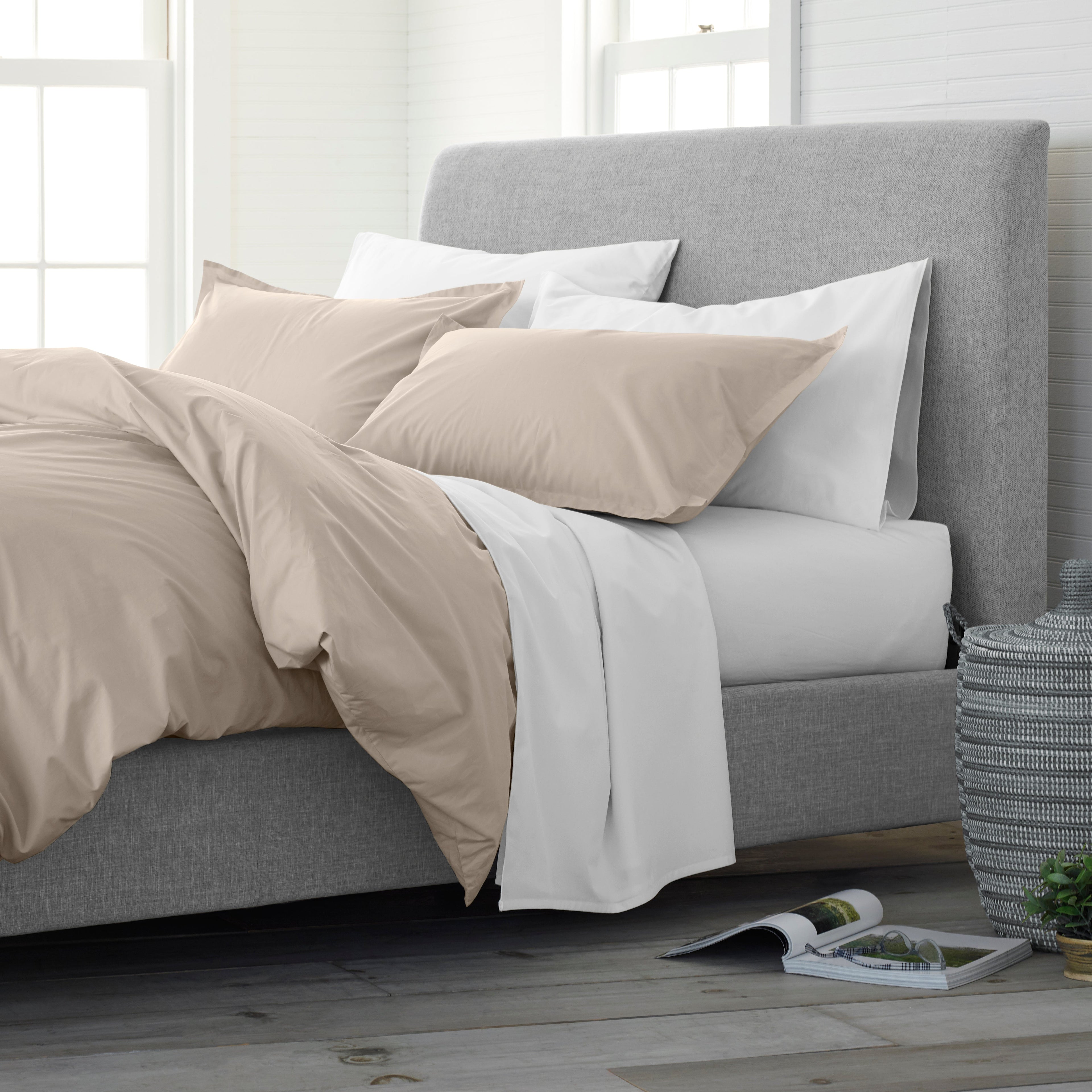 Clean Design Home® Duvet Cover Set, Cotton-Solid Color - P's One-Stop Shop 