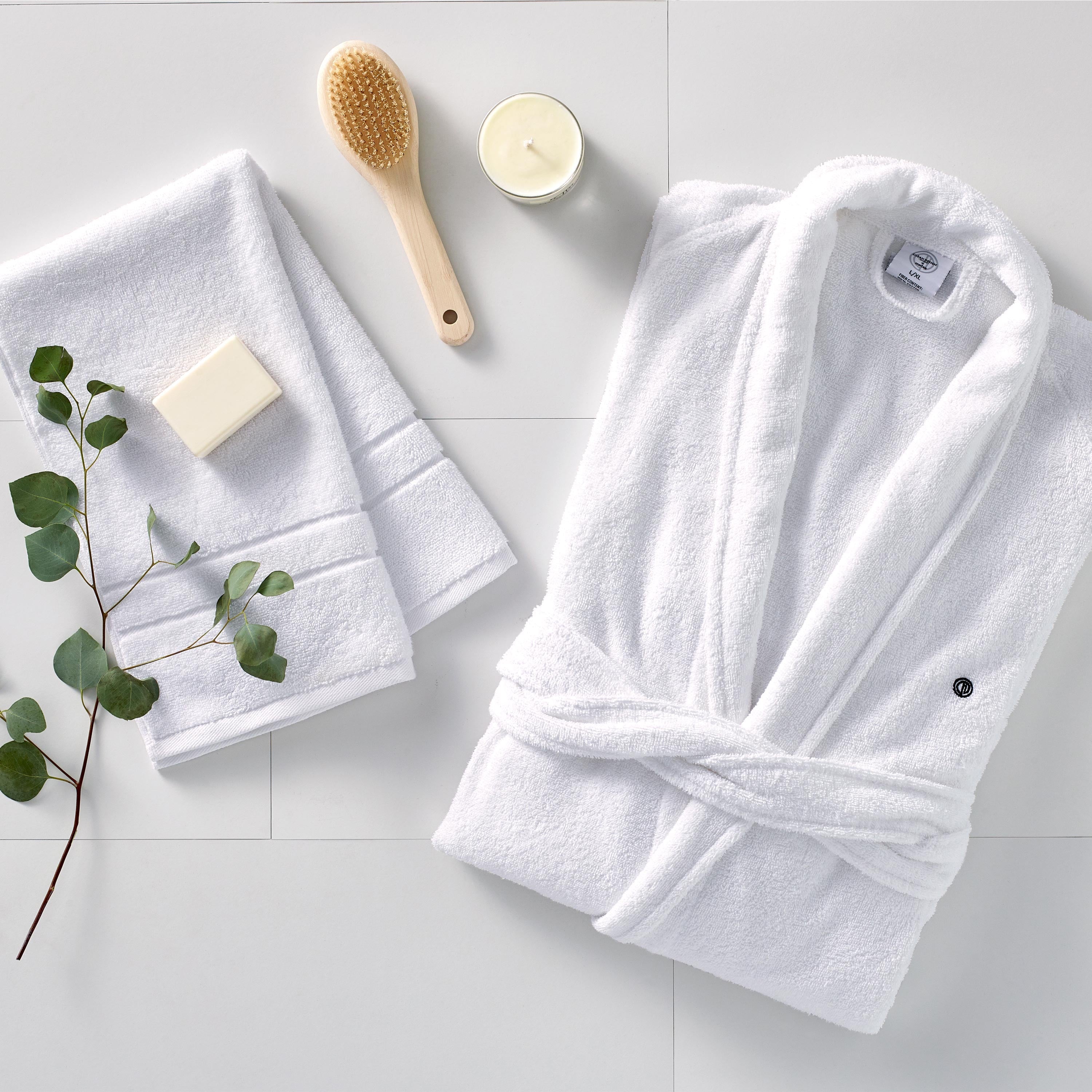 Clean Design Home® Terry Robe in Lightweight Cotton - P's One-Stop Shop 