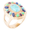 Concho Colorful Golden Statement Ring - P's One-Stop Shop 