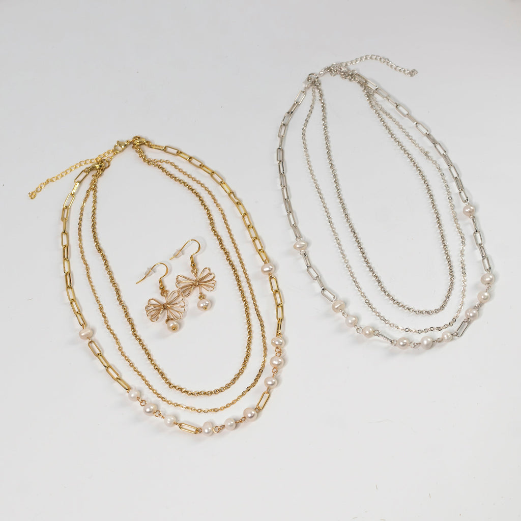 Coquette silver necklace - P's One-Stop Shop 
