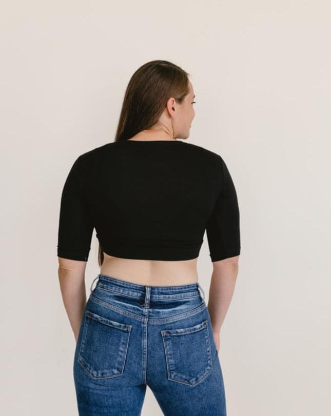 Crew Neck Elbow Sleeve Halftee - P's One-Stop Shop 