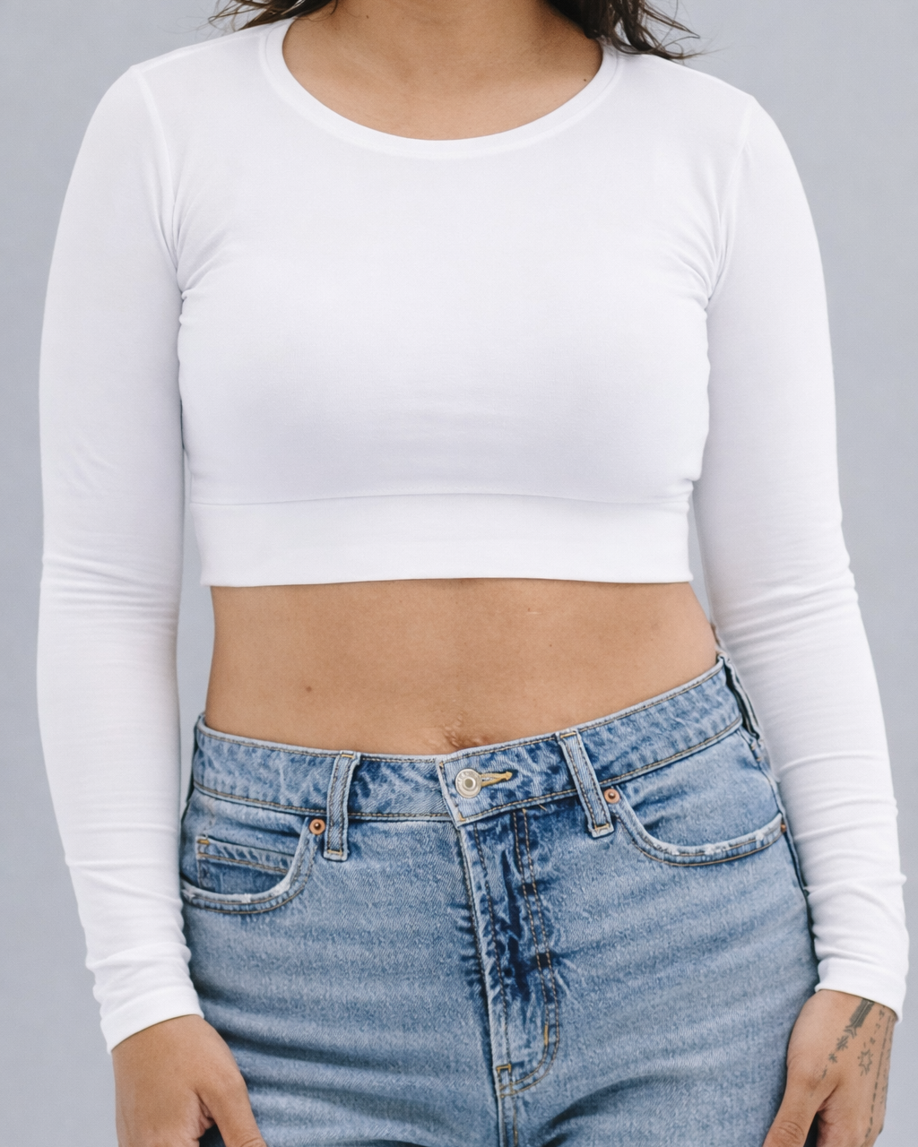 Crew Neck Long Sleeve Halftee - P's One-Stop Shop 