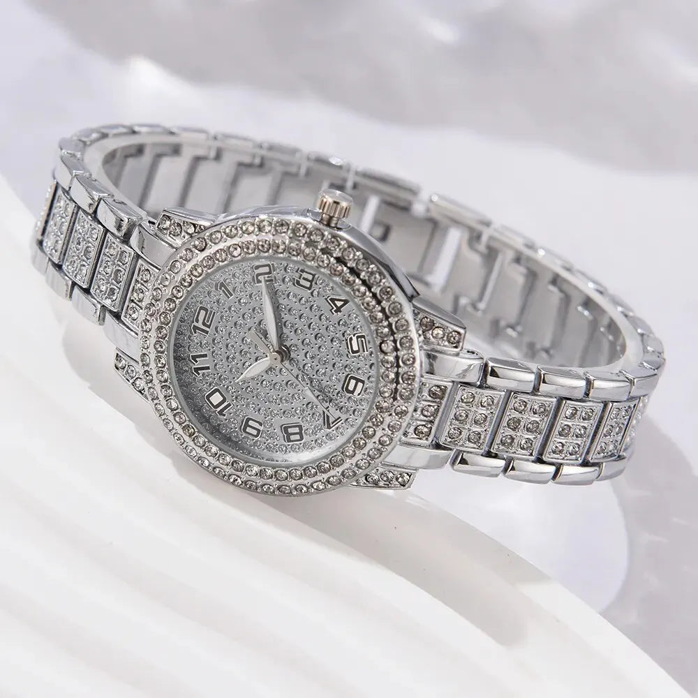 Crystal Wristwatch For Ladies 6pcs - P's One-Stop Shop 