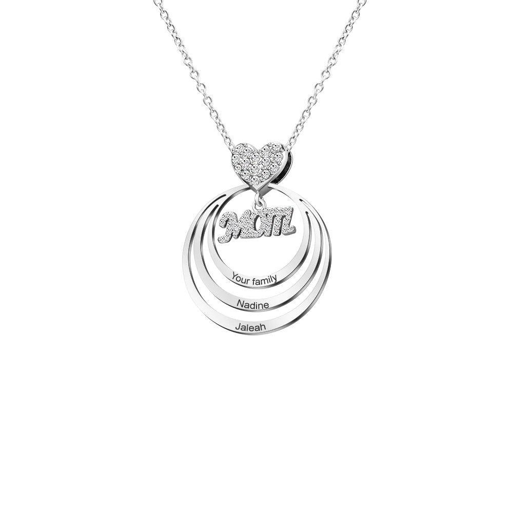 Custom MOM Infinite Love Name Necklace Personalized Kids Names Pendant - P's One-Stop Shop 