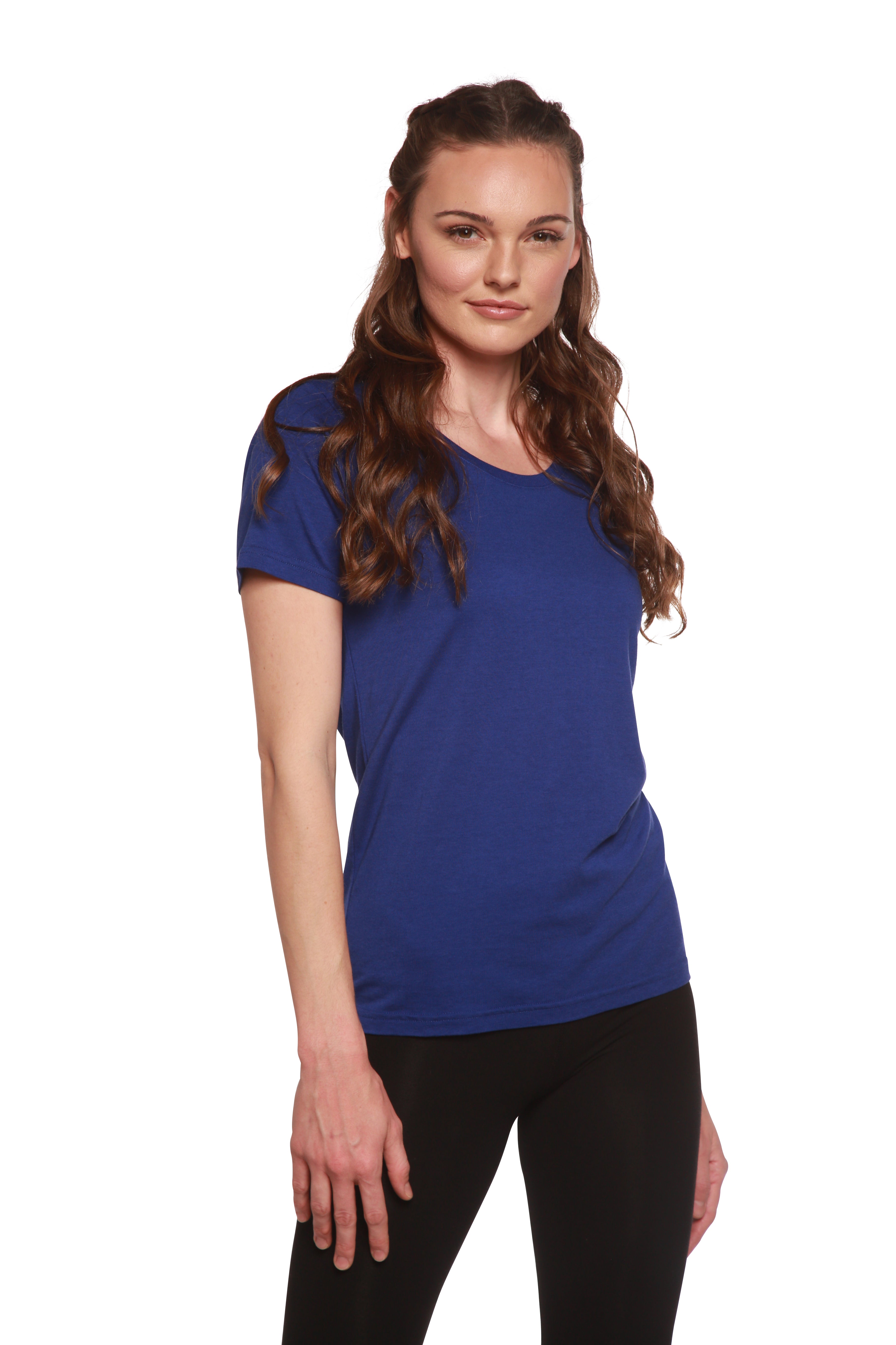 Custom Printed Women's Bamboo/Cotton Short Sleeve Scoop Neck Graphic T-Shirt - P's One-Stop Shop 