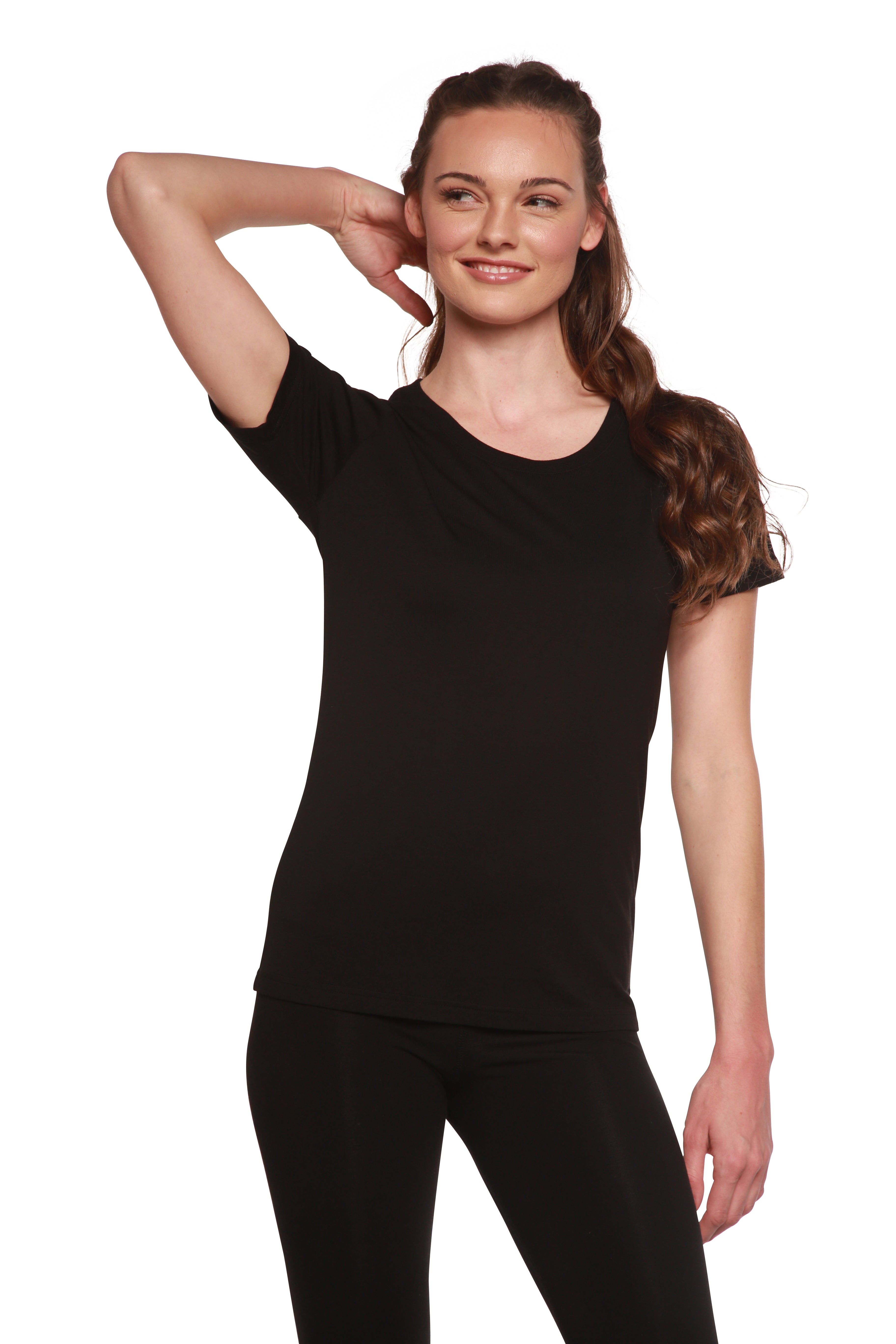 Custom Printed Women's Bamboo/Cotton Short Sleeve Scoop Neck Graphic T-Shirt - P's One-Stop Shop 