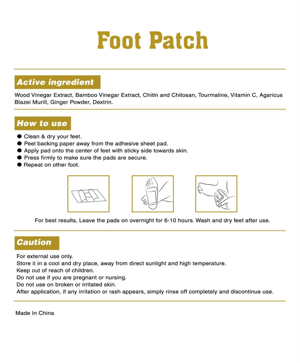 DSC Foot Patches (Qty. 10) - P's One-Stop Shop 